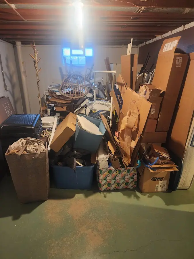 Roll-off dumpster container at job site for 20 Yard Dumpster Rental in Breckenridge Hills